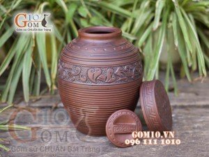 Chum gốm ngâm rượu Đông Sơn Âu Lạc, 2L