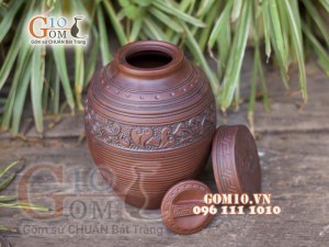 Chum gốm ngâm rượu Đông Sơn Âu Lạc, 2L