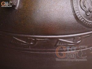 Chum sành men nâu khắc Phúc Lộc Thọ, 200L