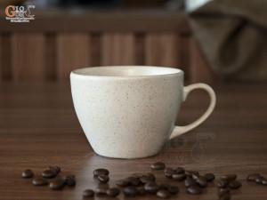 Cốc capu men kem tấm vẽ Bạch Liên