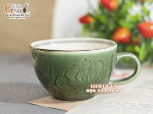 Cốc capuchino xanh đồng