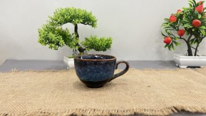 Cốc đại men hoả biến xanh đá ,350ml