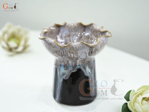 Cốc đựng phật thủ hoàng thổ, đường kính 12cm