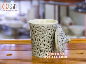 Cốc eo không quai men báo