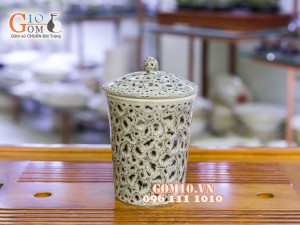 Cốc eo không quai men báo