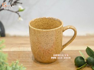 Cốc gốm có quai dáng bầu, 8cm