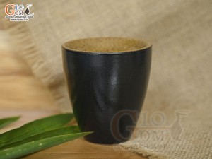 Cốc gốm đen dáng vát, 170ml