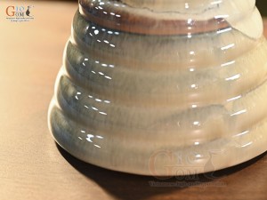 Cốc phật thủ men hoả biến màu nâu ngọc, cao 16cm