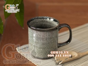 Cốc quai nhỏ men đơn sắc, đường kính 8cm