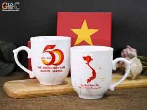 Cốc sứ mừng Đại lễ 30/4, 50 năm ngày Giải Phóng Miền Nam