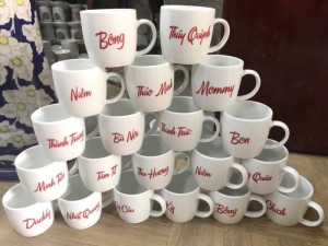 Cốc sứ in tên