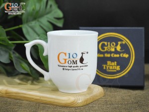 Cốc sứ Linh vật Giáp Thìn vàng kim cao cấp 2024