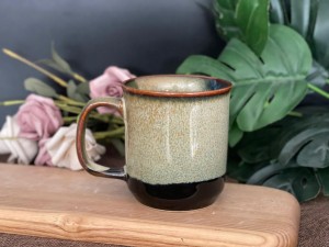 Cốc sứ men hoả biến ngọc trai , đường kính 8cm