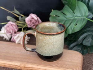 Cốc sứ men hoả biến ngọc trai , đường kính 8cm