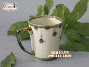 Cốc sứ men vuốt dáng vát, đường kính 9cm