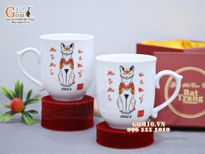 Cốc sứ quà tặng linh vật Quý Mão 2023
