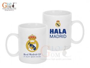 Cốc sứ quai tròn men trắng, in logo quà tặng