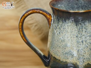 Cốc sứ vuốt tay xuất dư Châu Âu, men hỏa biến, 400ml