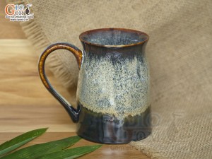 Cốc sứ vuốt tay xuất dư Châu Âu, men hỏa biến, 400ml