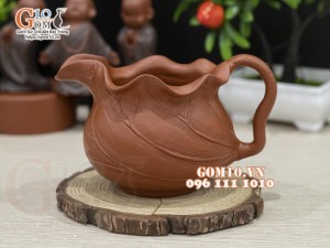 Cốc tống dáng Lá sen gốm tử sa đỏ 