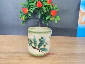 Cốc trụ men vẽ tre xanh