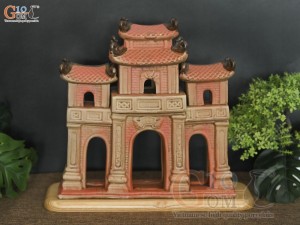 Mô hình cổng tam quan gốm, kích thước 30x30cm