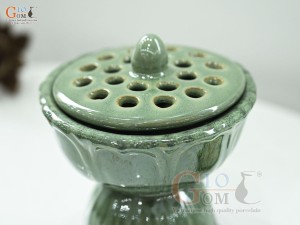 Đài sen men thiên thanh, cao 16cm