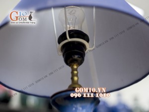 Đèn ngủ men hỏa biến dáng cao - màu xanh biển , cao 67cm