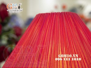 Đèn sứ Phong Thủy men màu vẽ vàng 24k, Nhị cảnh Thuận Buồm Xuôi Gió và Công Đào, cao 60cm