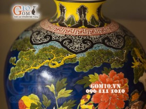 Đèn thấu quang họa tiết Phúc Như Đông Hải - Thọ Tỷ Nam Sơn, cao 62cm