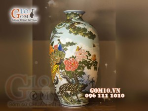Đèn thấu quang phong cảnh, cao 62cm