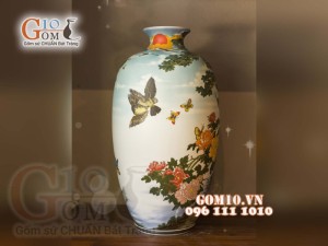Đèn thấu quang phong cảnh, cao 62cm