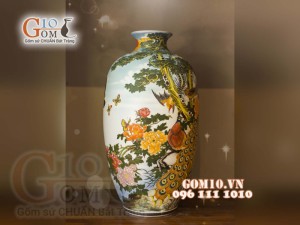 Đèn thấu quang phong cảnh, cao 62cm