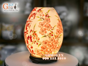 Đèn tinh dầu dáng trứng cao Phát Tài Phát Lộc cao 23cm