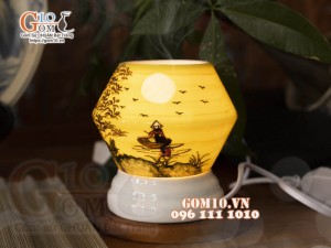 Đèn xông tinh dầu dáng quả lựu miệng tròn, cao 13cm