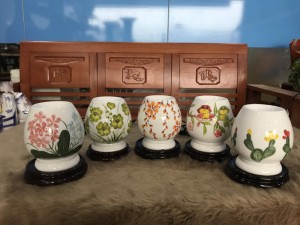 Đèn xông tinh dầu đế liền nhiều mẫu vẽ tay