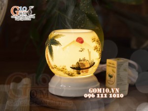 Đèn xông tinh dầu mini, cao 11cm