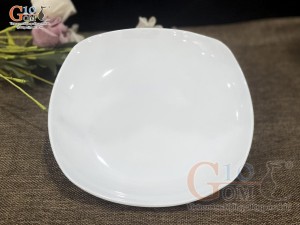 Đĩa ảo men trắng, đường kính 20cm