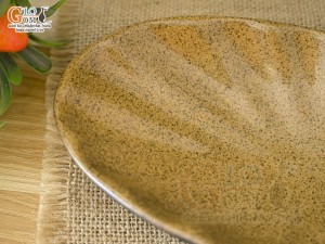 Đĩa bầu dục vân 24cm