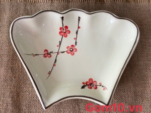 Đĩa cánh hoa lượn, kích thước 23x16cm