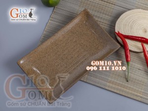 Đĩa chữ nhật men gốm S5