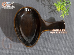 Đĩa gia vị có quai men hỏa biến