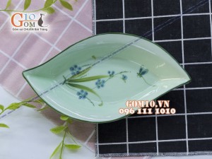 Đĩa mắt mèo Đào Chuồn Ngọc, 22x12cm