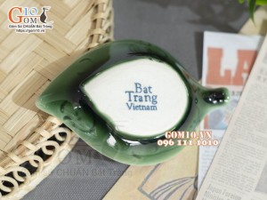 Đĩa muối lá nhỏ xanh đồng vẽ bèo