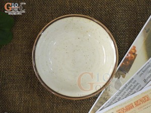 Đĩa muối men tấm kẻ chỉ nâu