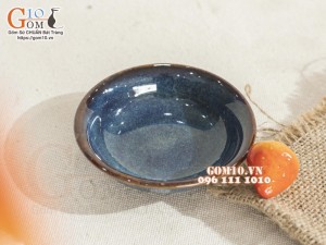 Đĩa muối tròn men hỏa biến thiên hà