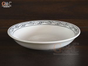 Đĩa salad men cổ vẽ hoa móc phi 22cm (Hàng Đặt SX)