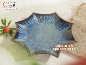Đĩa sao men hỏa biến thiên hà, 20cm