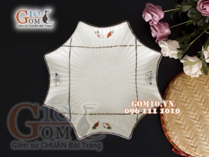 Đĩa sao men kem vẽ Cà Rốt, 26cm