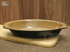 Đĩa tai sâu lòng men gốm